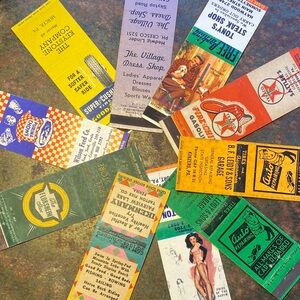 Vintage Matchbook Cover Collection-Lot of Ten Advertisement Memorabilia